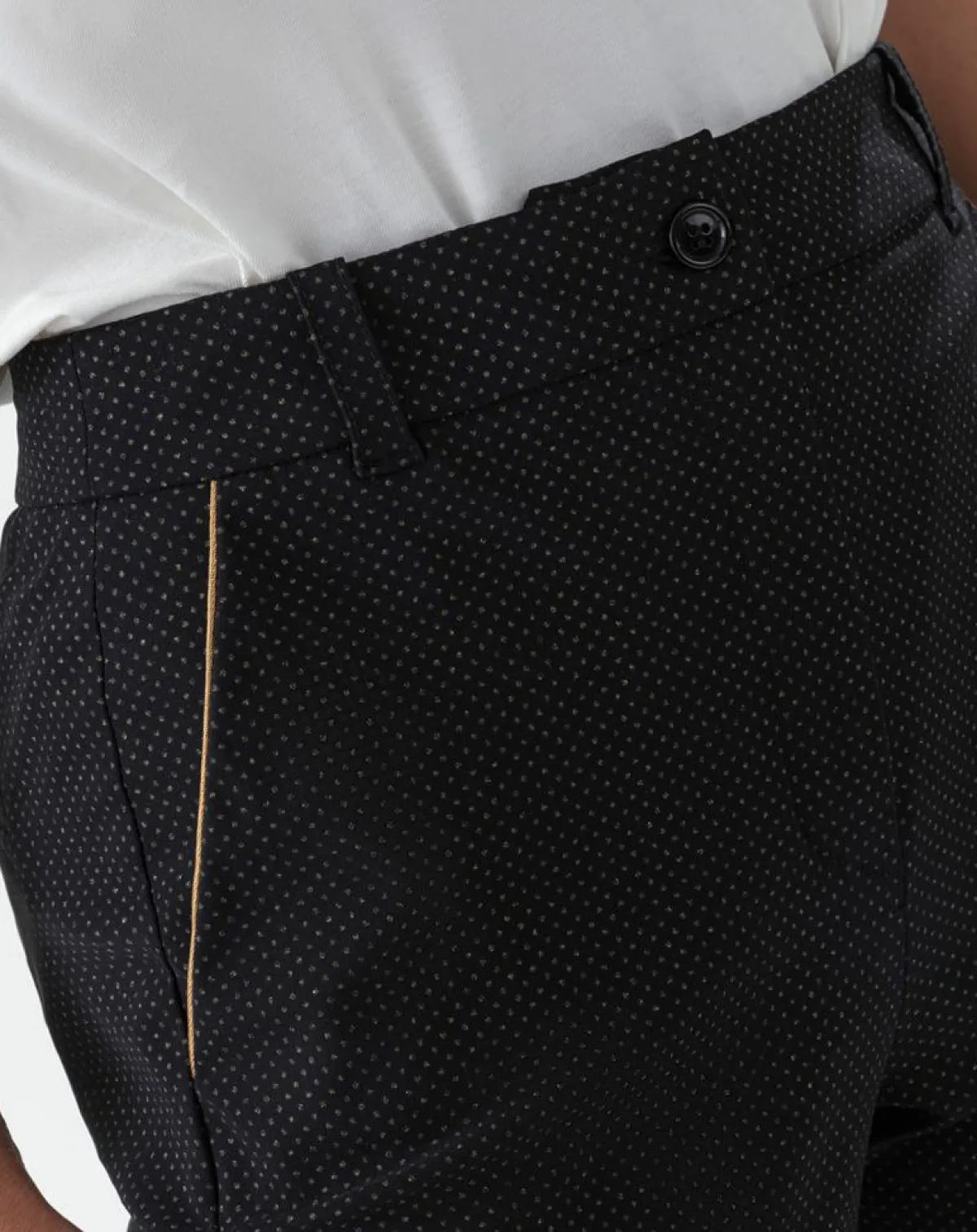 Indies Pantalons|Pantalon Merry noir pois mordore