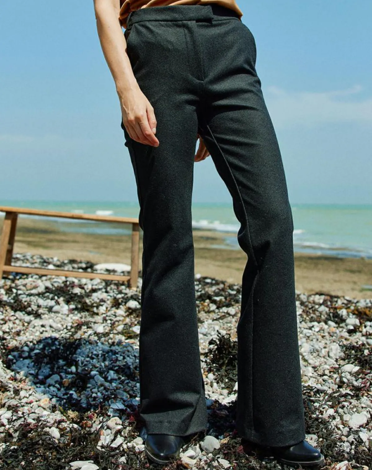 Lauren Vidal Pantalons|Pantalon Mila anthracite
