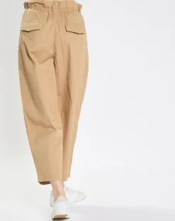 Marc O'Polo Pantalons|Pantalon paperbag pinces beige