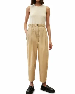 Marc O'Polo Pantalons|Pantalon paperbag pinces beige