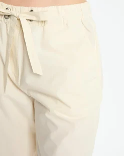 Marc O'Polo Pantalons|Pantalon popeline taille élastique beige
