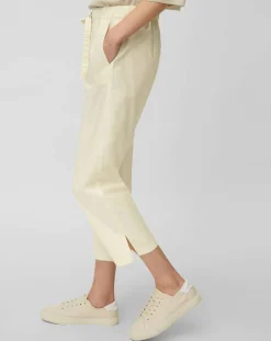Marc O'Polo Pantalons|Pantalon popeline taille élastique beige