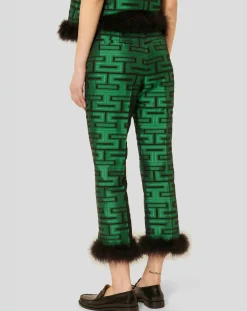 Tara Jarmon Pantalons|Pantalon Presley imprimé vert
