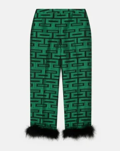 Tara Jarmon Pantalons|Pantalon Presley imprimé vert