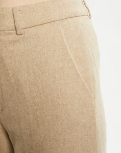 Scotch & Soda Pantalons|Pantalon Regular Fit en Laine mélangée Edie Text beige