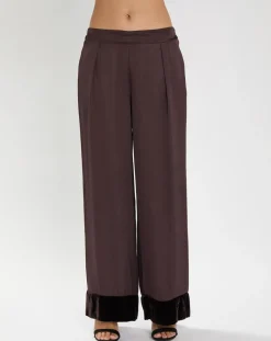 Lauren Vidal Pantalons|Pantalon Shadow raisin
