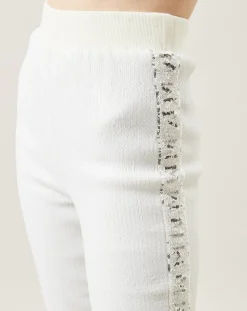 Manoush Pantalons|Pantalon Shiny Run blanc