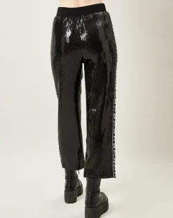 Manoush Pantalons|Pantalon Shiny Run en sequins noir