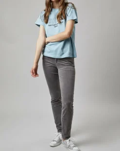 Marc O'Polo Pantalons|Pantalon slim Albi effet Velours gris clair