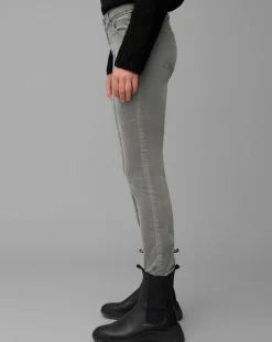 Marc O'Polo Pantalons|Pantalon slim Albi effet Velours gris clair