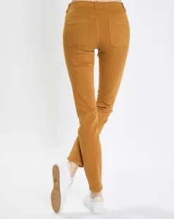 Marc O'Polo Pantalons|Pantalon Slim en Coton bio mélangé Mavas marron clair