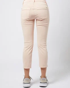 Esprit Pantalons|Pantalon Slim en Coton stretch doux beige/pêche