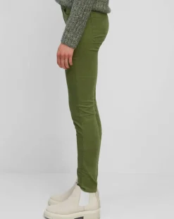 Marc O'Polo Pantalons|Pantalon Slim en Velours de coton bio Mavas vert clair