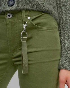 Marc O'Polo Pantalons|Pantalon Slim en Velours de coton bio Mavas vert clair