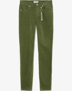 Marc O'Polo Pantalons|Pantalon Slim en Velours de coton bio Mavas vert clair