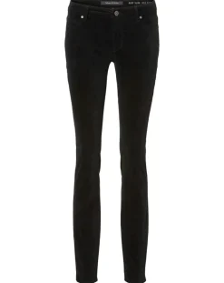 Marc O'Polo Pantalons|Pantalon slim en Velours lisse Alby noir