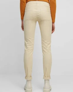 Marc O'Polo Pantalons|Pantalon Slim en Velours de coton bio Mavas écru