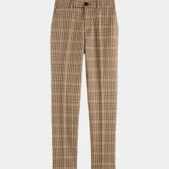Scotch & Soda Pantalons|Pantalon Slim Fit à carreaux beige/marron