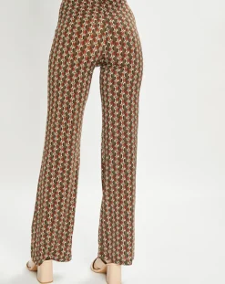 Lauren Vidal Pantalons|Pantalon Store imprimé forêt