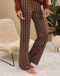 Lauren Vidal Pantalons|Pantalon Store imprimé forêt