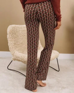 Lauren Vidal Pantalons|Pantalon Store imprimé forêt