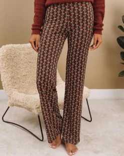 Lauren Vidal Pantalons|Pantalon Store imprimé forêt