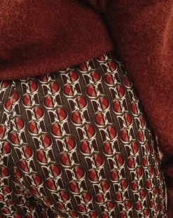 Lauren Vidal Pantalons|Pantalon Store imprimé forêt