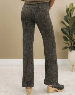 Lauren Vidal Pantalons|Pantalon Store imprimé rosace noir