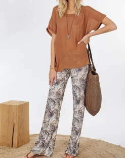 Lauren Vidal Pantalons|Pantalon Store indigo/beige