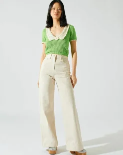 Manoush Pantalons|Pantalon Summer Denim crème