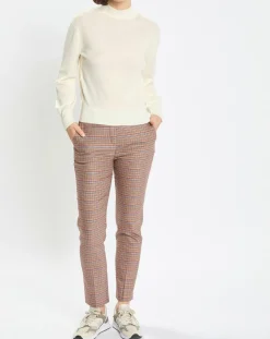 Marc O'Polo Pantalons|Pantalon Torup tartan marron