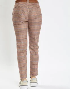 Marc O'Polo Pantalons|Pantalon Torup tartan marron