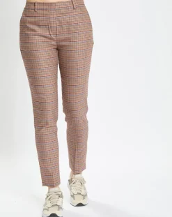 Marc O'Polo Pantalons|Pantalon Torup tartan marron