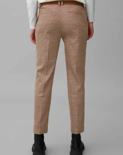 Marc O'Polo Pantalons|Pantalon Torup tartan marron