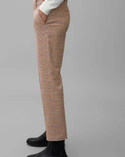 Marc O'Polo Pantalons|Pantalon Torup tartan marron