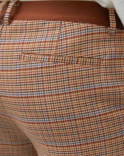 Marc O'Polo Pantalons|Pantalon Torup tartan marron