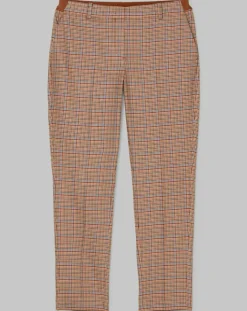 Marc O'Polo Pantalons|Pantalon Torup tartan marron