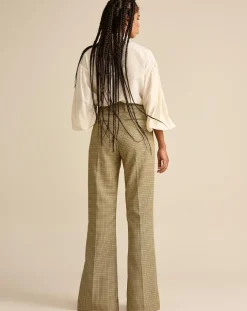 Bellerose Pantalons|Pantalon Vertige pied-de-poule beige
