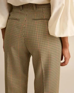 Bellerose Pantalons|Pantalon Vertige pied-de-poule beige