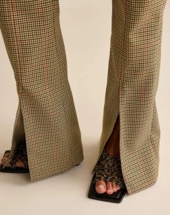 Bellerose Pantalons|Pantalon Vertige pied-de-poule beige