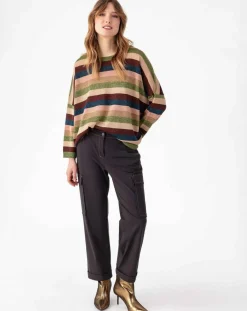 Indies Pantalons|Pantalon Victoire choco/beige