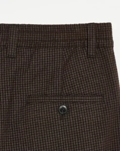 Bellerose Pantalons|Pantalon Villa imprimé vichy marron