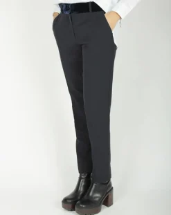 Lauren Vidal Pantalons|Pantalon Vogue taille velours nuit