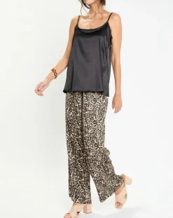 Lauren Vidal Pantalons|Pantalon West imprimé léopard beige/noir