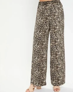 Lauren Vidal Pantalons|Pantalon West imprimé léopard beige/noir