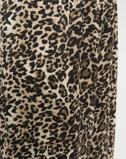 Lauren Vidal Pantalons|Pantalon West imprimé léopard beige/noir