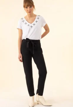 Bleu Blanc Rouge Pantalons|Pantalon+Ceinture Gwen bleu