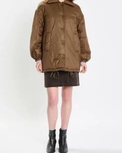 Marc O'Polo Manteaux|Parka boutons nylon marron