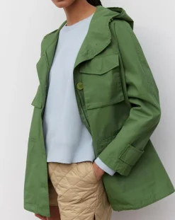 Marc O'Polo Manteaux|Parka Gr Poches Coton Bio Zip kaki