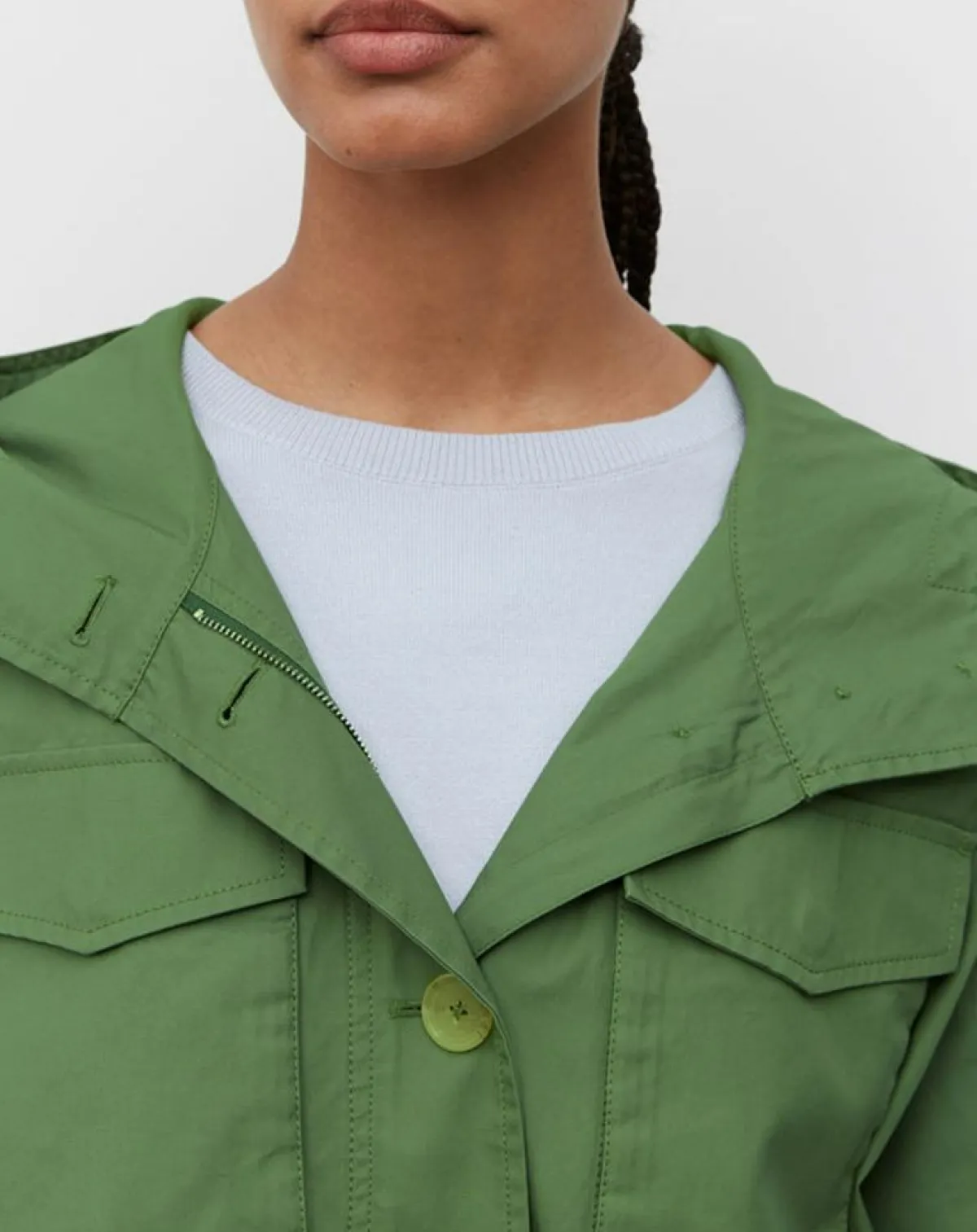 Marc O'Polo Manteaux|Parka Gr Poches Coton Bio Zip kaki